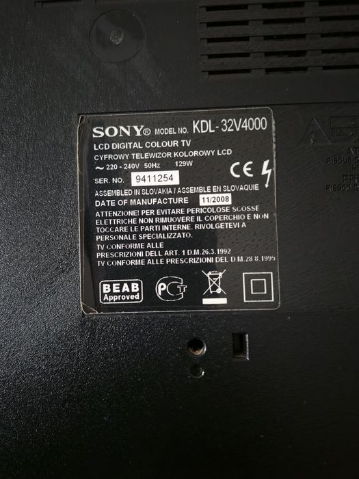 Sony Bravia KDL-32V4000 32"