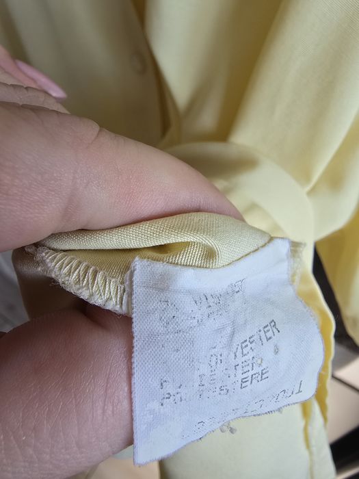 Koszula damska vintage r.42 wiskoza masełkowy żółty