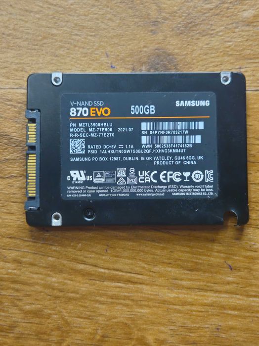 ssd evo 870 500 gb - купити комплектуючі для ПК - Ціна на OLX.ua