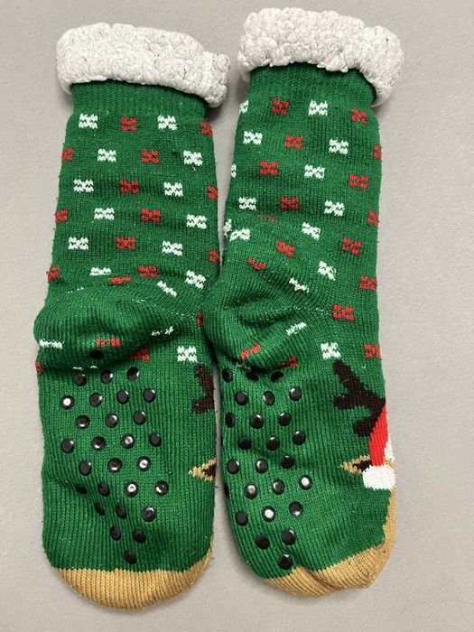 Skarpety zimowe skarpetki ciepłe świąteczne renifery
