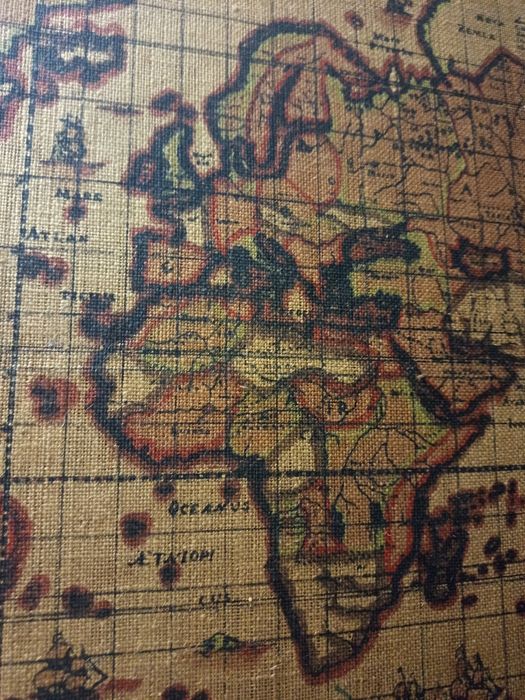 Mapa do mundo antigo em tecido 1.25x95