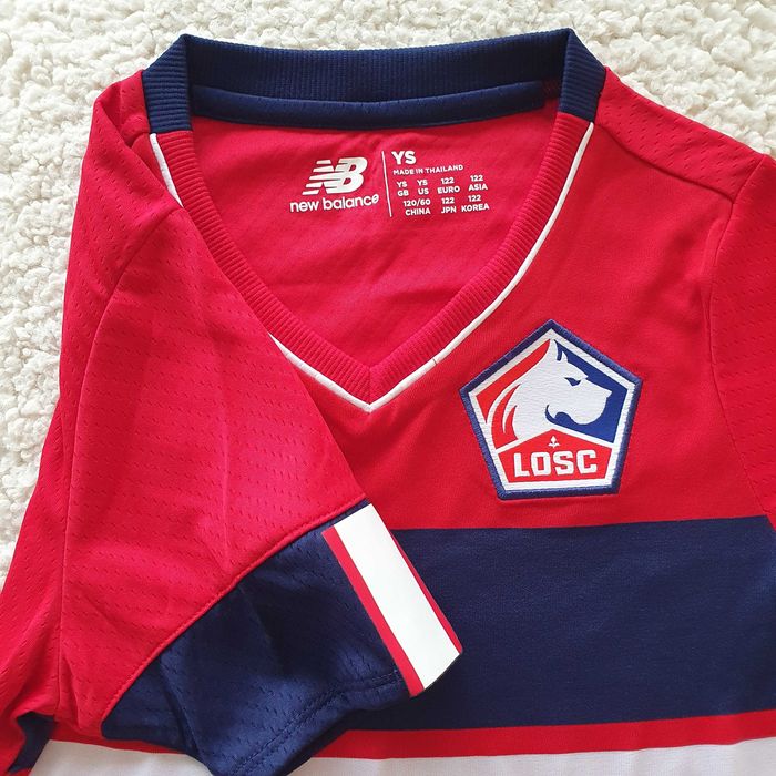T-shirt de criança New Balance Losc Lille equipamento, nova, S 122 cm