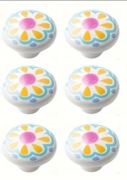 6 Puxadores em Porcelana 25