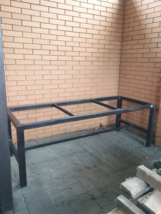 Комплект стіл+2лавки розміром 200 см для відпочинку на дворі у альтанк