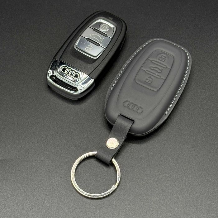ЯКІСТЬ 100% Чохол на ключ ауді, Кожаний чехол audi, Брелок ауді, а4 а5 а6 а7 q5 q7