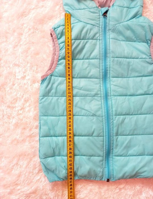 Куртка жилетка вітровка кофта 128-134 рожева блакитна безрукавка хутро