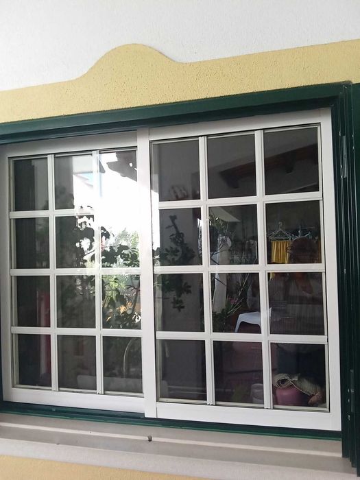 Janela Aluminio - Vidro duplo com quadrículas + Rede Mosquiteira.64738206624259121