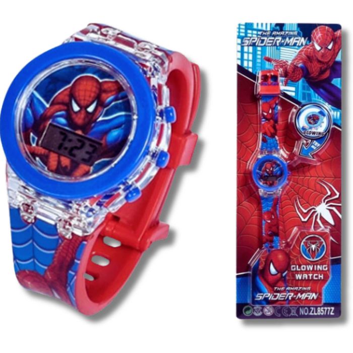 Zegarek spidermen dla dzieci chłopca Elektroniczny LED Spider-Man