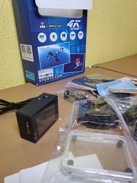 Câmara de Ação Desportiva Neewer G1 4K Ultra HD WiFi + Kit Acessórios NOVO