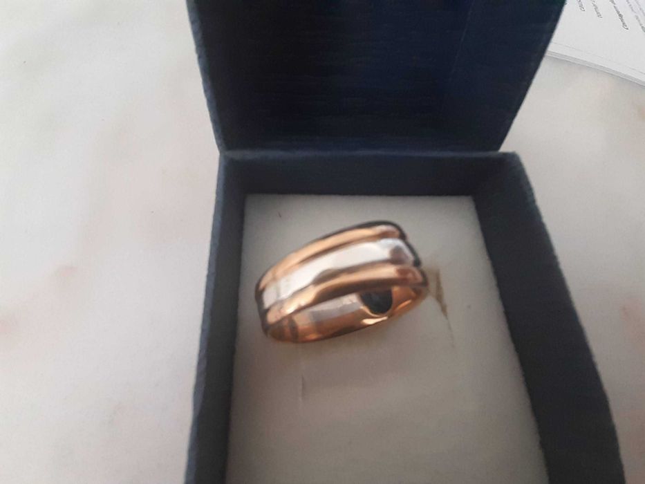 Anel ouro amarelo e branco 19,2kt , anos 1930