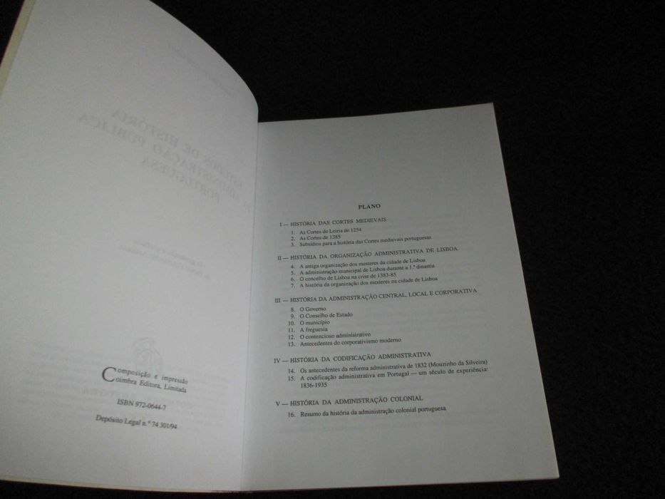 Livro Estudos de História da Administração Pública Portuguesa