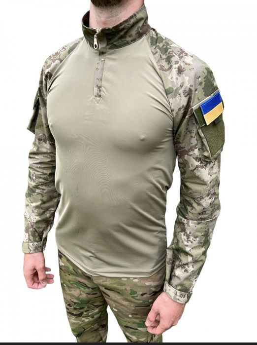 Тактическая боевая рубашка Убакс мультикам камуфляж Ubacs