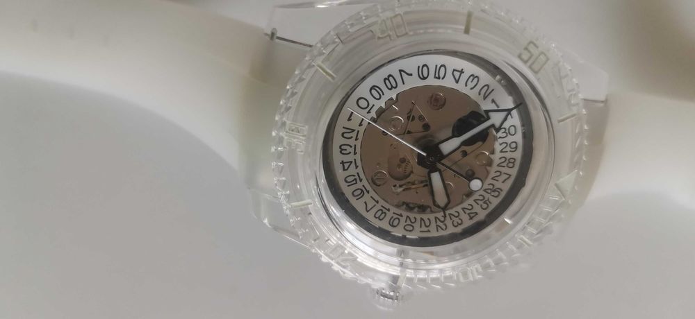 Seiko mod - transparente mecanismo seiko - NOVO - Único
