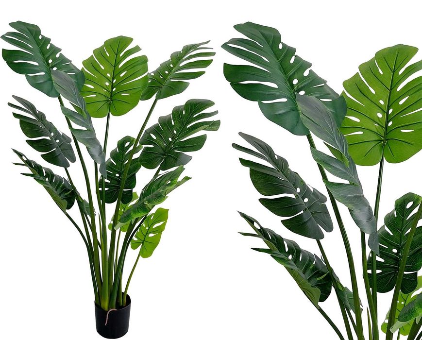 Sztuczna monstera w doniczce wysoka roślina dekoracyjna drzewko 140cm