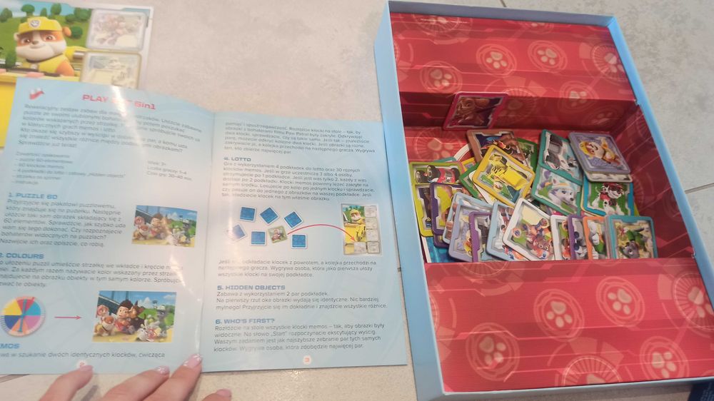 Gra Psi Patrol 6 gier puzle memory lotto różnice