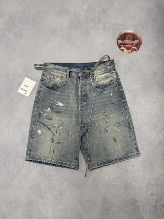 шорты Acne Studios Paainted jeans shorts S M L