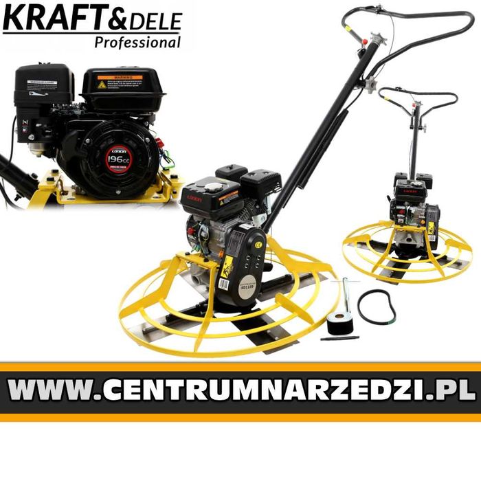 KRAFT&DELE Zacieraczka Spalinowa Do Betonu 92cm 350x150 Loncin 200f 6.5km 4 Ostrza KD1189