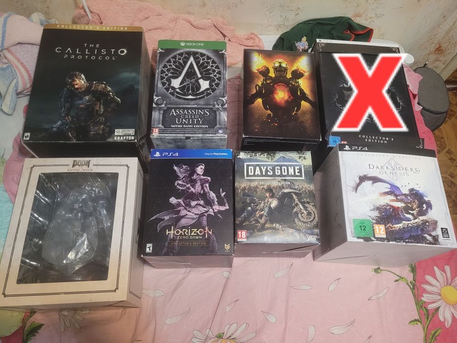 Продам коробка від  assasins creed , orden 1886 , calisto protocol, dark siders , horizon zero dawn