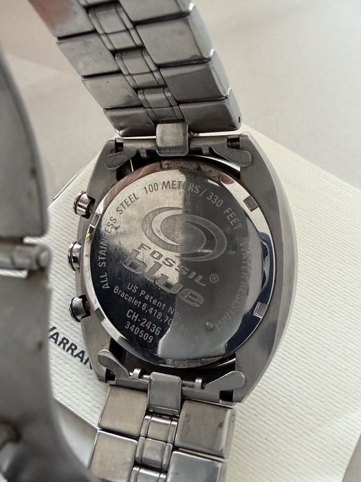 Relógio cronógrafo Fossil bracelete metálica
