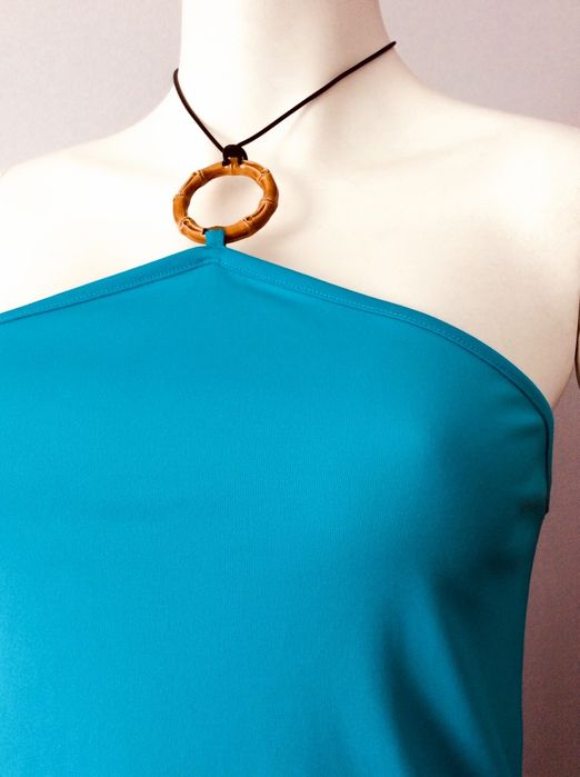 Vestido Curto azul turquesa