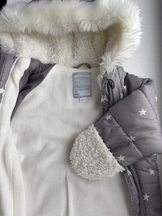 Зимовий конверт кокон для новонароджених. 62 розмір