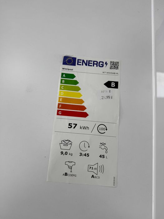 NOWA Pralka Whirlpool W7 W945WB PL 9kg 1400obr/min - Gwarancja -