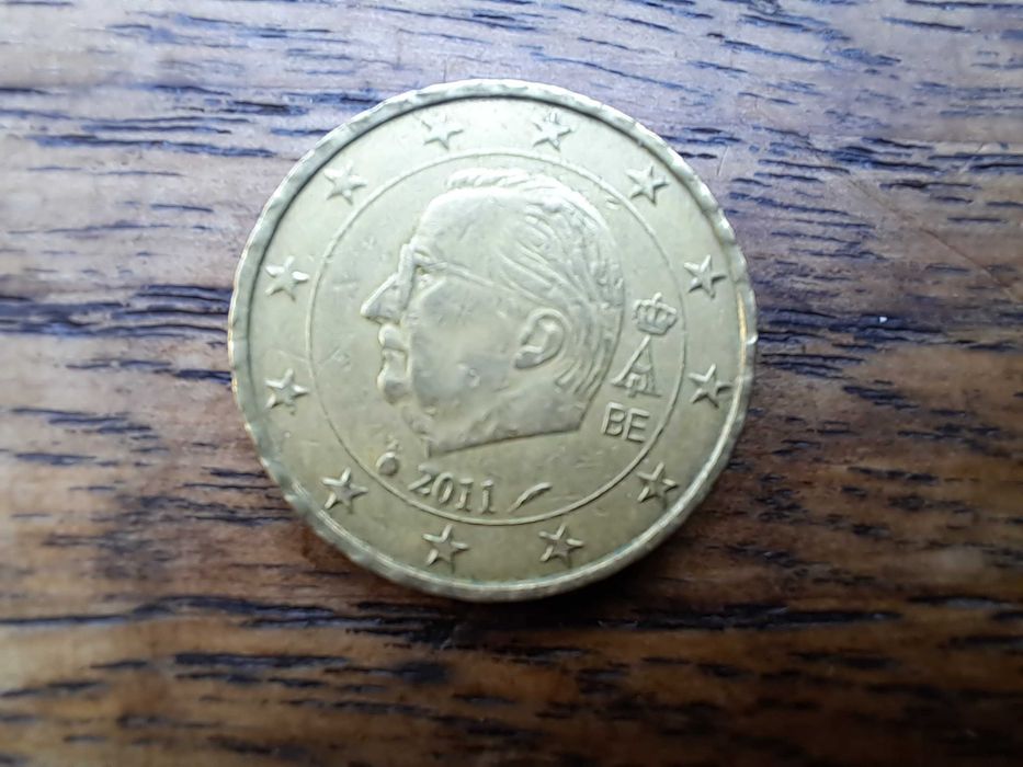 Moeda de 10 c da bélgica c/ defeito