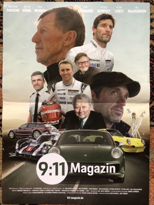 Póster automóvel Porsche - 70 anos - 911