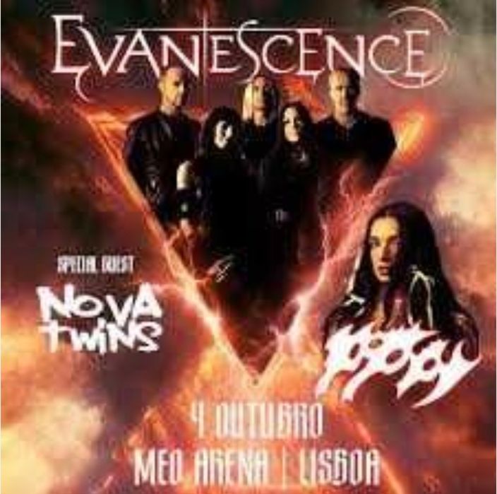 Bilhete Evanescence balcão 1