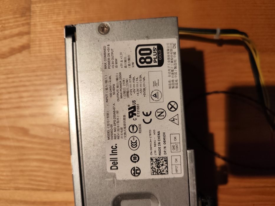 Блок живлення Dell DPS-250AB-67 A 250W, 80+ Gold, SFF дел