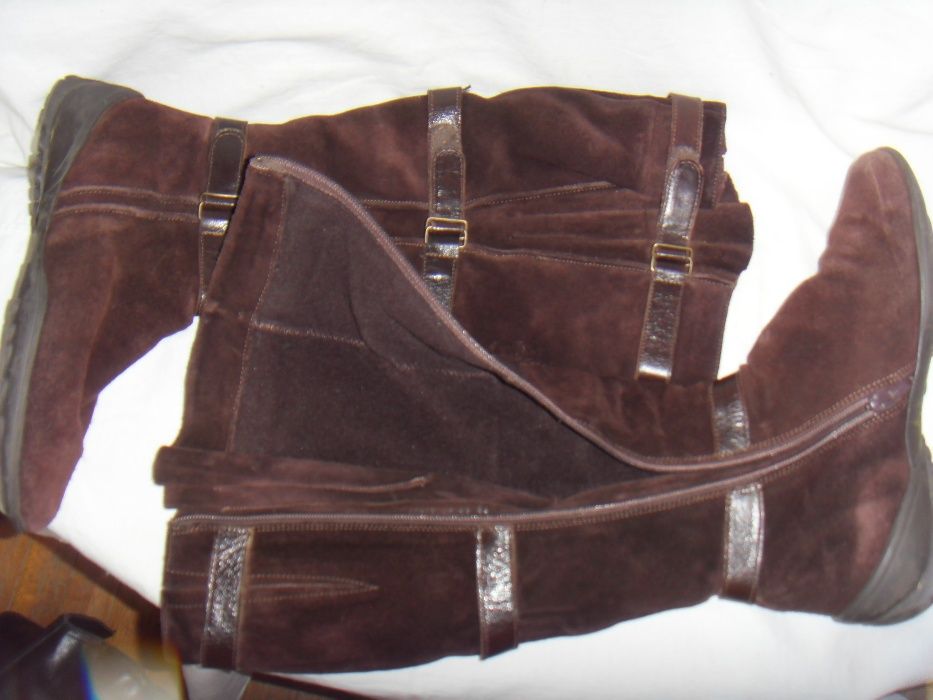 Сапожки,чобітки жіночі деми- шкіра нат./замша-HELIOFORM,37,5/40