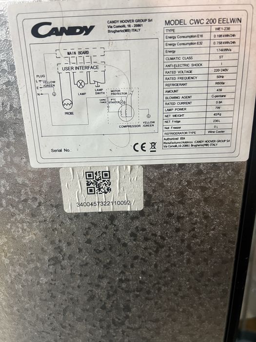 Arca de vinhos Candy como nova