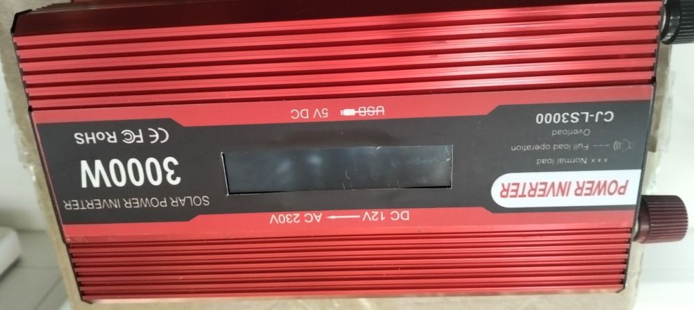 Преобразователь12-220в.  Новый3000вт.