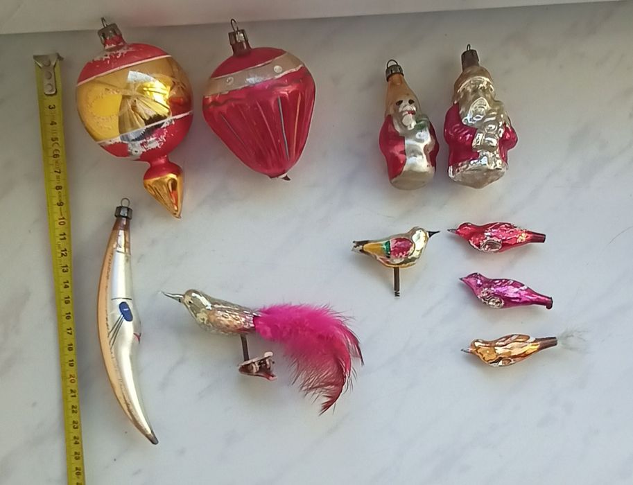 Bombki choinkowe PRL-zestaw 10 sztuk