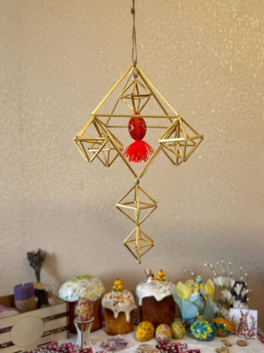 Набір житня соломка різдвяний павук з соломи комплект солом'яний