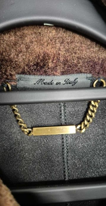 Hugo Boss Baldessarini Made in Italy, kurtka ze skóry kożuch rozm. XL