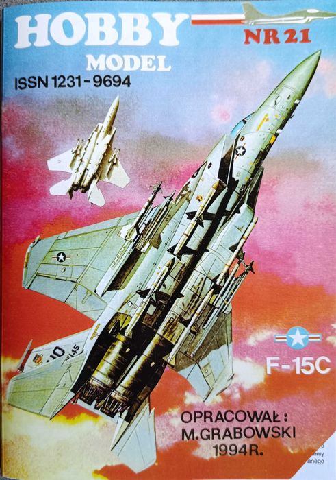 Model kartonowy HOBBY MODEL 21: samolot F-15C