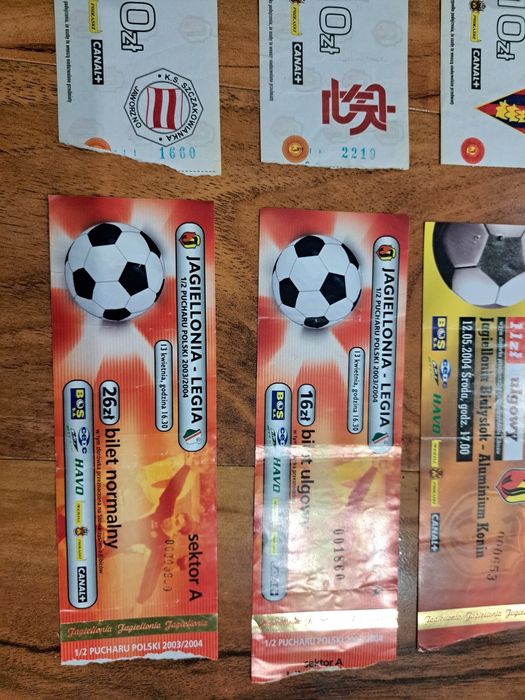Bilety kolekcjonerskie Jagiellonia Białystok 2003/2004