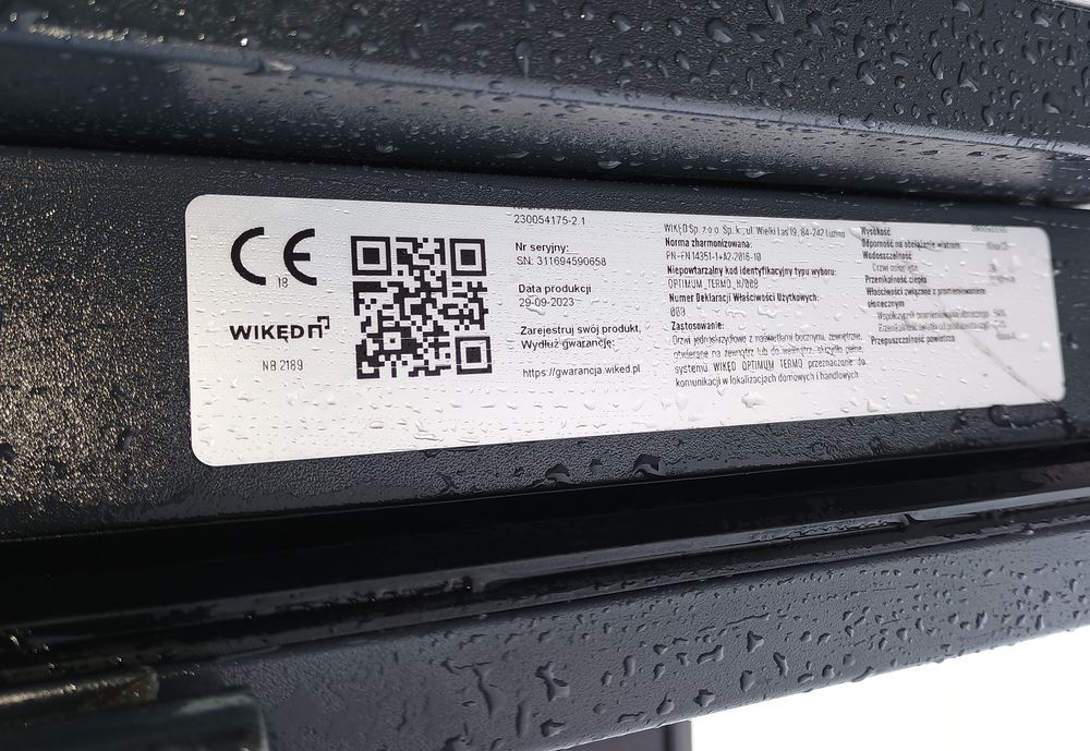 Drzwi zewnętrzne Lewe WIKĘD OPTIMUM TERMO 225x108x8cm