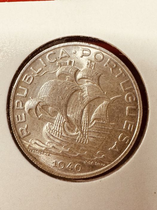 Moeda 10$ prata 1940 FDC