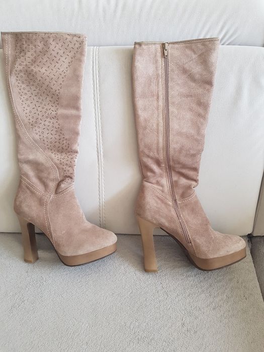 Buty Kozaki zamszowe r.38