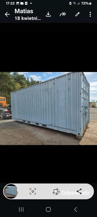 Kontener hakowy kryty