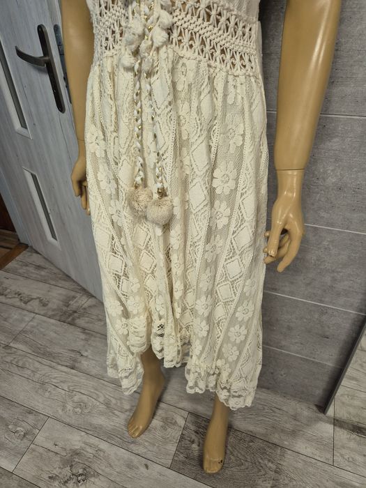 Przepiękna sukienka boho z warkoczami rozmiar 1XL