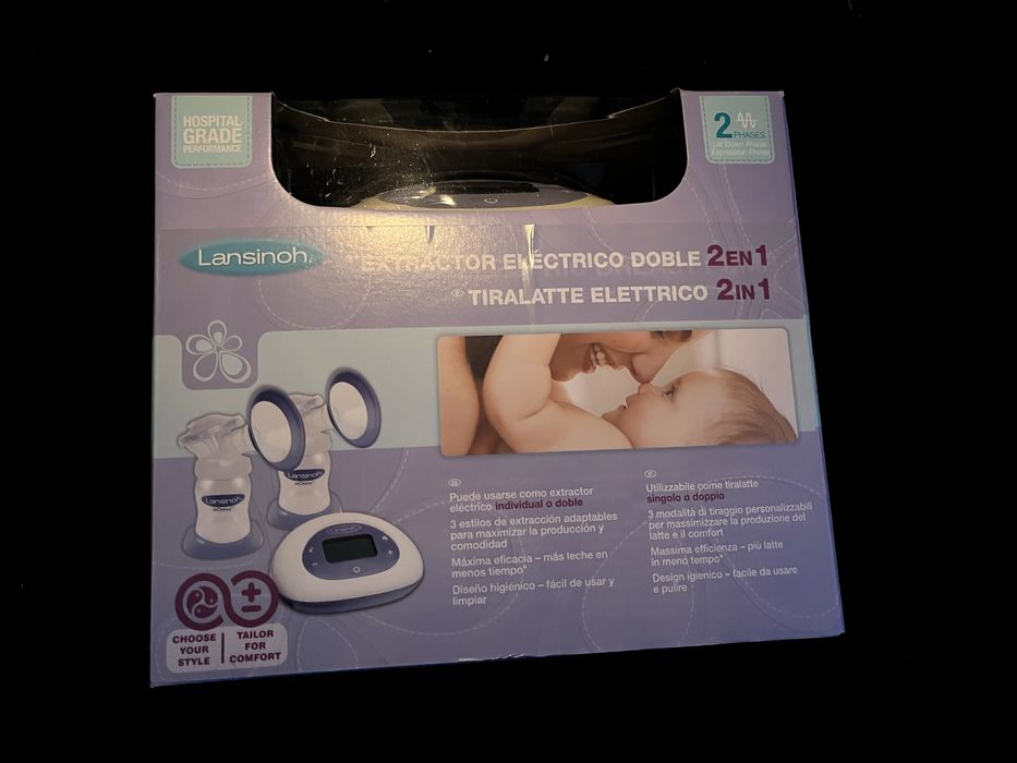 Laktator podwojny elektryczny lansinoh 2w1 NOWY