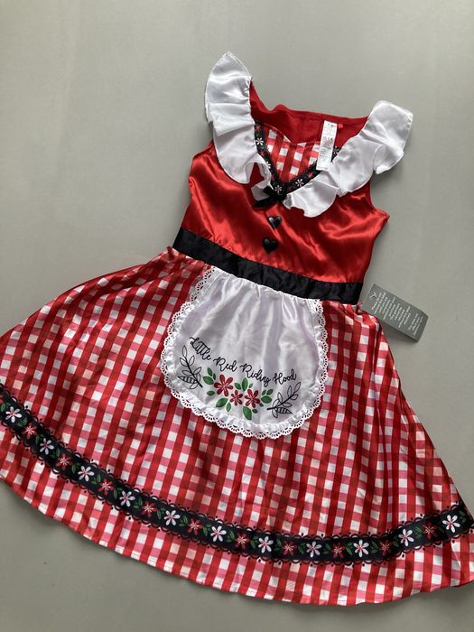 Strój karnawałowy przebranie czerwony kapturek dziewczynka 122/128 cm