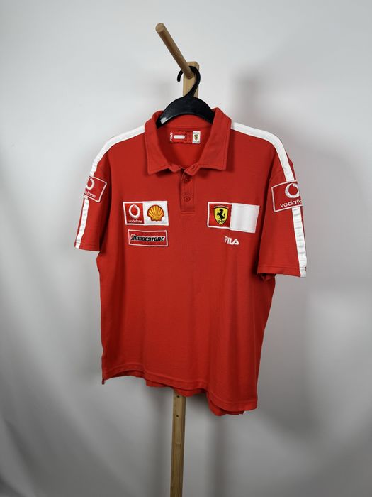 Ferrari Fila t-shirt koszulka polo L