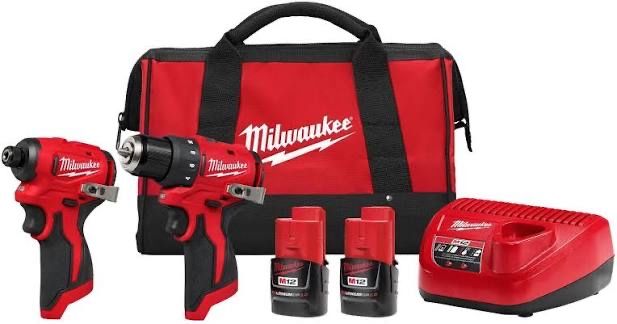 Набір безщіткових шуруповертів Milwaukee 3494-22 M12 Subcompact США