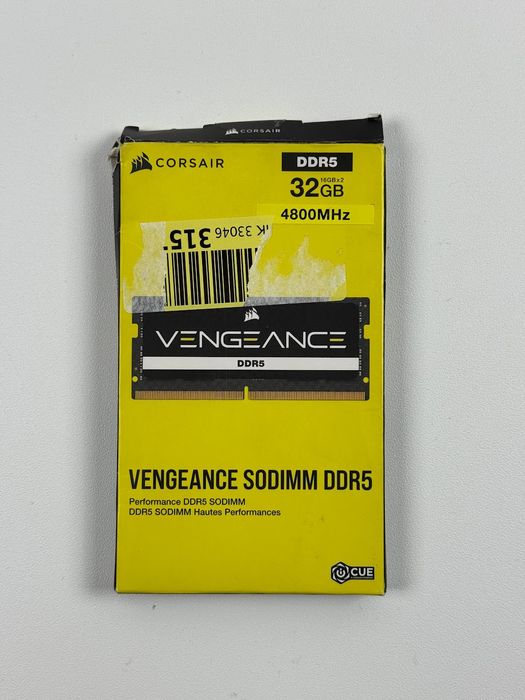 Pamięć RAM Corsair VENGEANCE SODIMM DDR5 32GB (2x16GB) 4800Mz CL40 XMP
