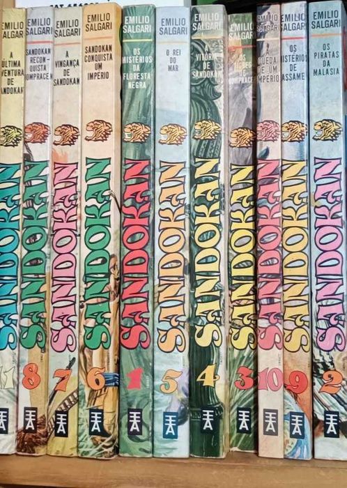 coleção de 11 livros sandokan