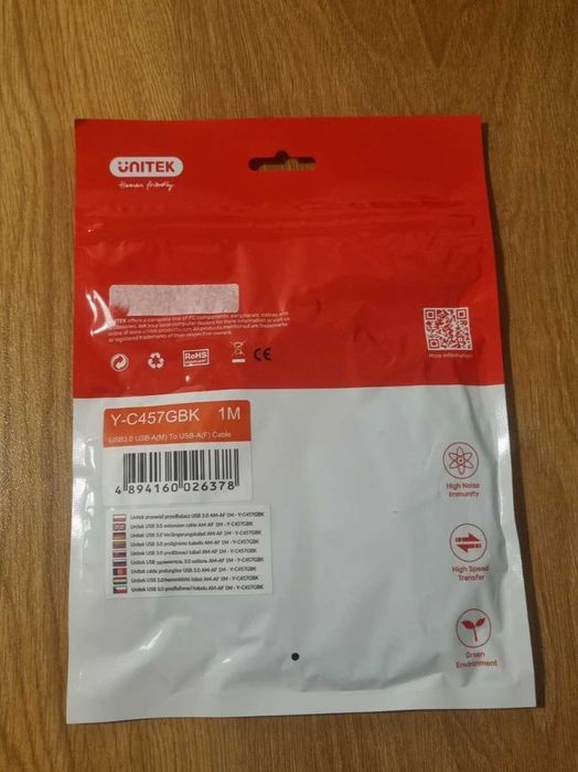 Cabo USB 3.1 macho-fêmea (1 m)